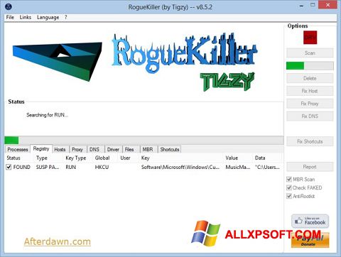 צילום מסך RogueKiller Windows XP