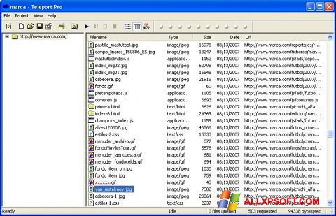 צילום מסך Teleport Pro Windows XP