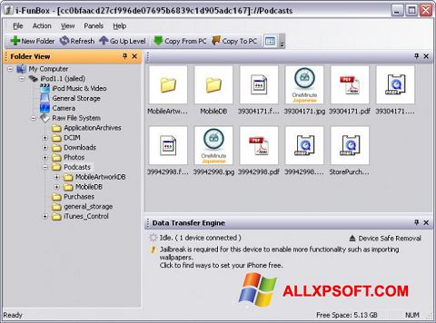 צילום מסך iFunBox Windows XP