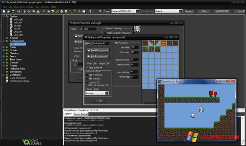 צילום מסך GameMaker: Studio Windows XP