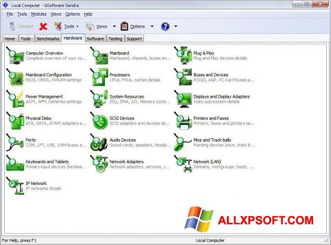 צילום מסך SiSoftware Sandra Windows XP