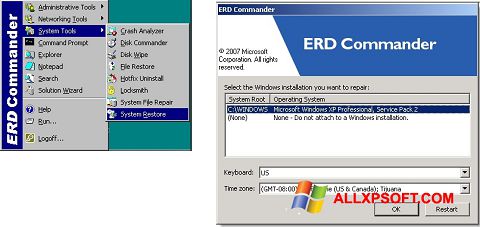 צילום מסך ERD Commander Windows XP