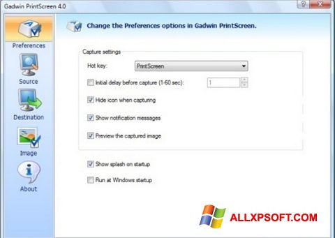 צילום מסך Gadwin PrintScreen Windows XP