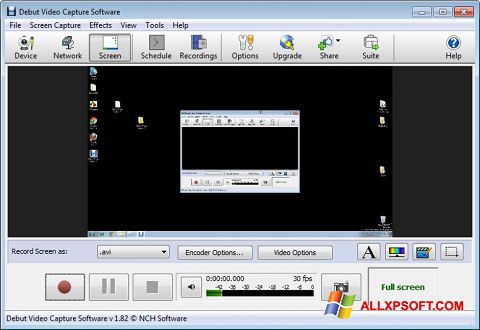 צילום מסך Debut Video Capture Windows XP