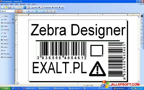 צילום מסך Zebra Designer Windows XP