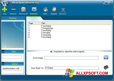 צילום מסך Epub Reader Windows XP
