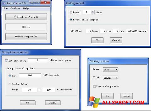צילום מסך GS Auto Clicker Windows XP