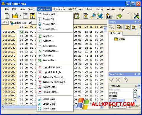 צילום מסך Hex Editor Neo Windows XP