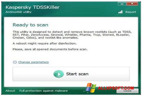 צילום מסך Kaspersky TDSSKiller Windows XP