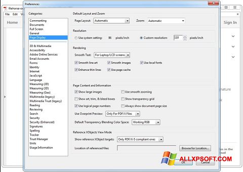 צילום מסך Adobe Acrobat Reader DC Windows XP