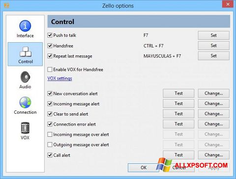 צילום מסך Zello Windows XP