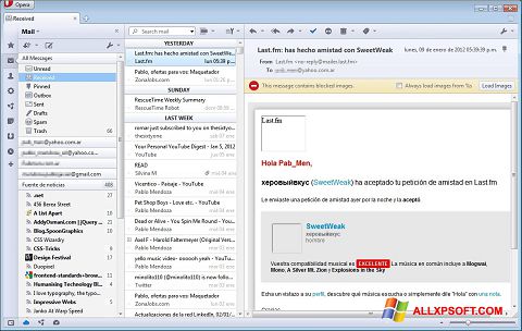 צילום מסך Opera Mail Windows XP