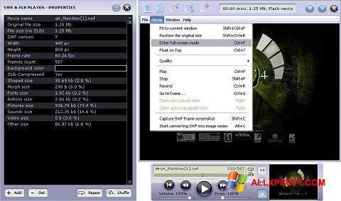 צילום מסך FLV Player Windows XP