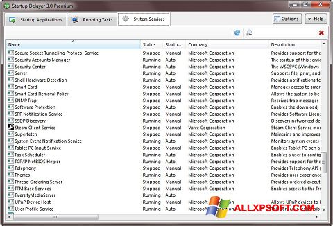צילום מסך Startup Delayer Windows XP