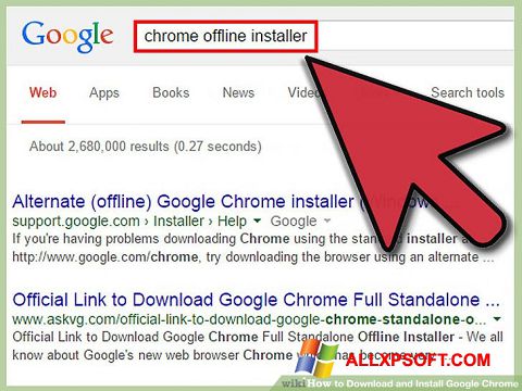 צילום מסך Google Chrome Offline Installer Windows XP