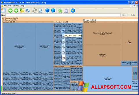 צילום מסך SpaceSniffer Windows XP