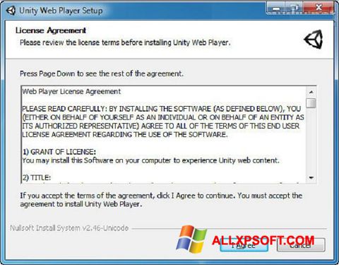 צילום מסך Unity Web Player Windows XP