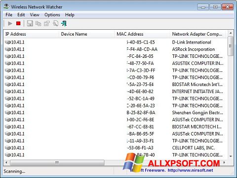 צילום מסך Wireless Network Watcher Windows XP