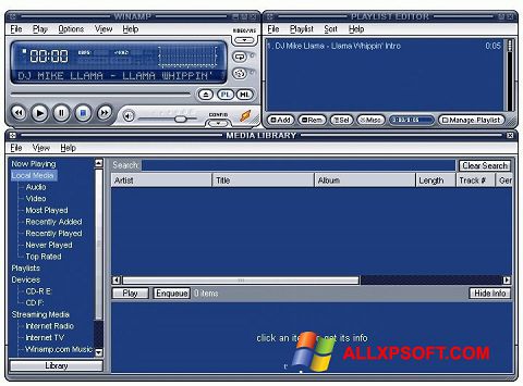 צילום מסך Winamp Lite Windows XP