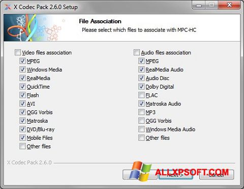 צילום מסך X Codec Pack Windows XP