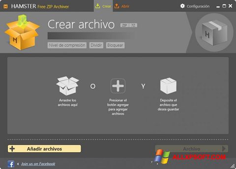 צילום מסך Hamster Free ZIP Archiver Windows XP
