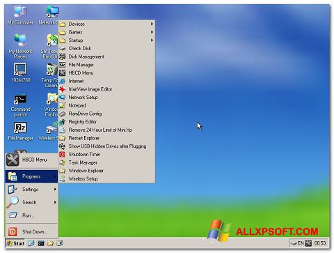 צילום מסך Hirens Boot CD Windows XP
