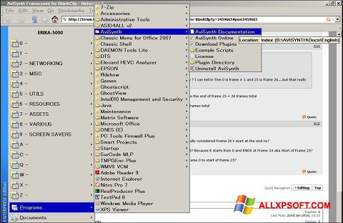 צילום מסך AviSynth Windows XP