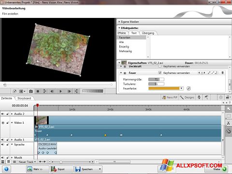 צילום מסך Nero Vision Windows XP