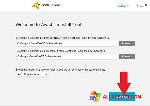 צילום מסך Avast Uninstall Utility Windows XP