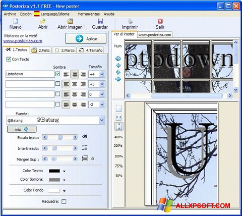 צילום מסך Posteriza Windows XP