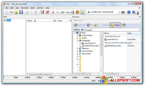 צילום מסך Nero Burning ROM Windows XP