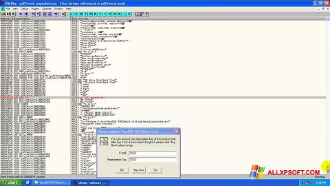 צילום מסך PDF2Word Windows XP