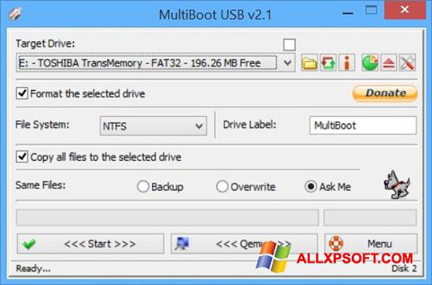 צילום מסך Multi Boot USB Windows XP