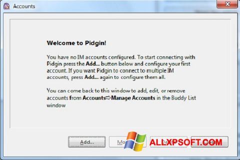 צילום מסך Pidgin Windows XP