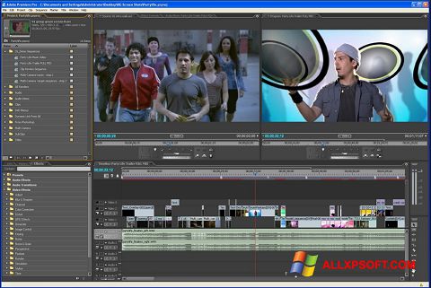 צילום מסך Adobe Premiere Pro Windows XP