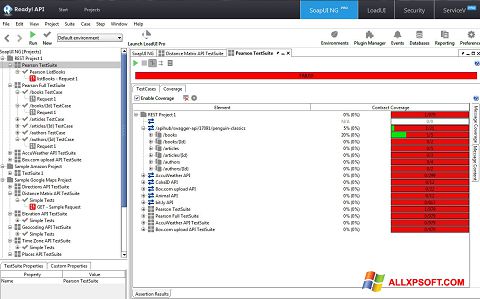 צילום מסך SoapUI Windows XP