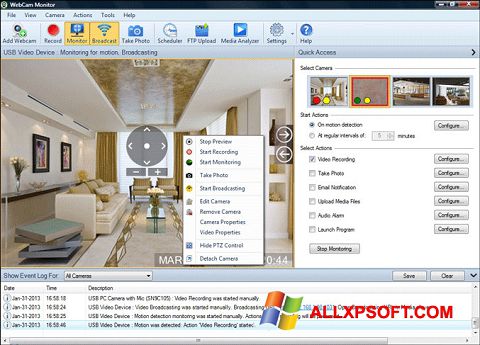 צילום מסך WebCam Monitor Windows XP