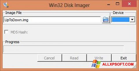 צילום מסך Win32 Disk Imager Windows XP