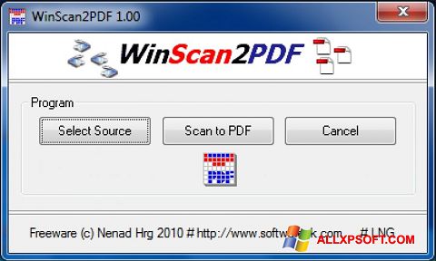 צילום מסך WinScan2PDF Windows XP