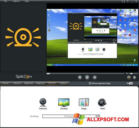 צילום מסך SplitCam Windows XP