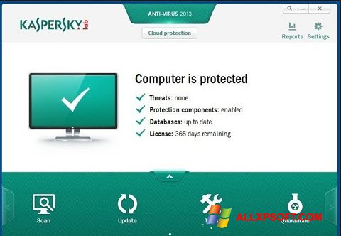 צילום מסך Kaspersky Free Antivirus Windows XP