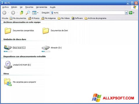 צילום מסך Vista Drive Icon Windows XP