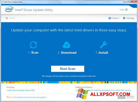 צילום מסך Intel Driver Update Utility Windows XP