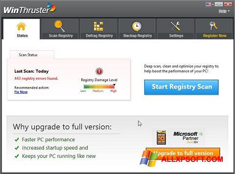 צילום מסך WinThruster Windows XP