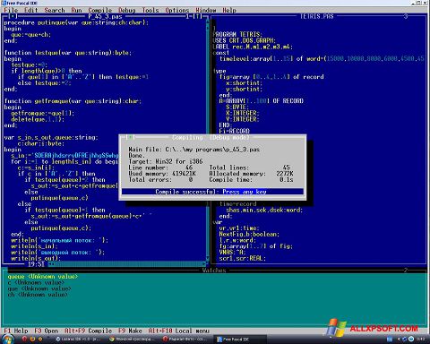 צילום מסך Free Pascal Windows XP