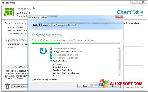 צילום מסך Registry Life Windows XP