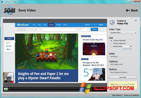 צילום מסך Screencast-O-Matic Windows XP