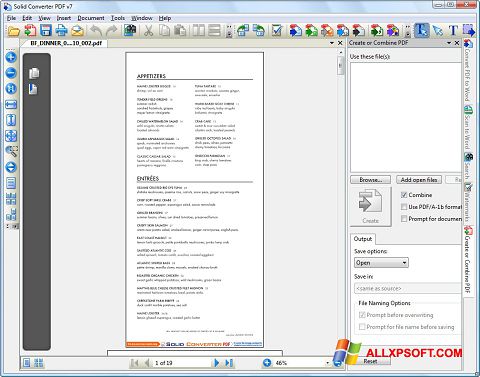 צילום מסך Solid Converter PDF Windows XP