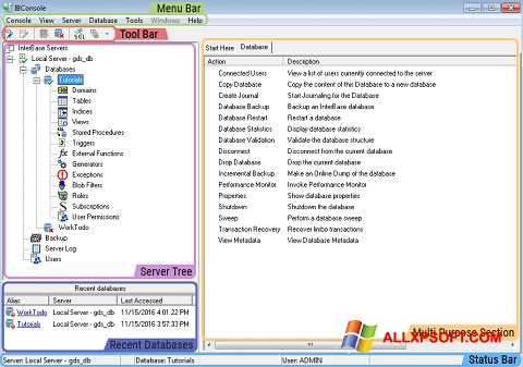 צילום מסך InterBase Windows XP