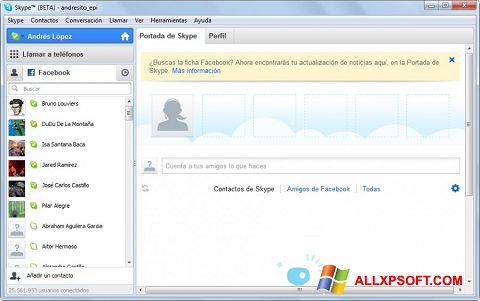 צילום מסך Skype Beta Windows XP